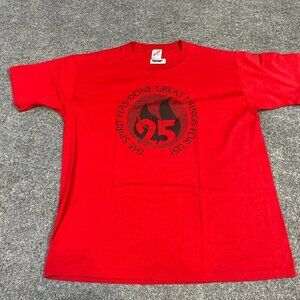 Spirit Has Done Great Things T-shirt L Red Vintage Made in USA Christian Scriptu
